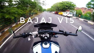 Me Riding my Bajaj v15 Peacefully [upl. by Nnylyam]