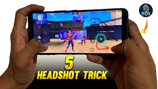 Raistar Secret Top 5 Onetap Headshot Trick  5 Desert Eagle Aimlock Headshot Trick  Free Fire Max [upl. by Oirasan]