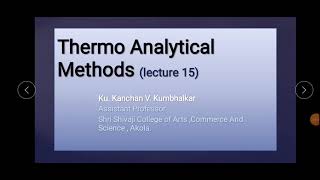 thermal method of analysis [upl. by Malliw]