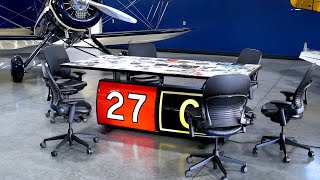 Custom Aviation Inspired Sit Stand Conference Table [upl. by Akiehsal]