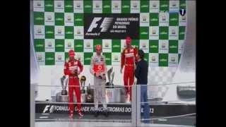 F1 2012 Brazilian Grand Prix Podium Ceremony [upl. by Sykleb886]