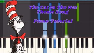 The Cat In The Hat Knows A Lot About That Theme Song Synthesia Piano Tutorial With Sheet Music [upl. by Holle]