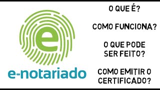 ENOTARIADO O QUE É COMO FUNCIONA e COMO EMITIR O CERTIFICADO ENOTARIADO [upl. by Nedrud]