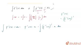 If intfxdxgxc and f1x is differentiable then intf1xdx equal to  CLASS 12  I [upl. by Morentz663]