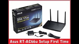 asus rt ac66u dual band wifi router setup first time [upl. by Schreibe]