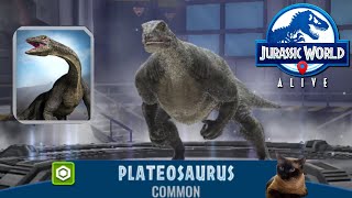 All New PLATEOSAURUS Common Unlocked Jurassic World Alive [upl. by Yelnats]