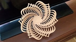 Fretwork scrollsaw bowl Cutting process and final result [upl. by Sair816]