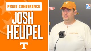 Tennessee head coach Josh Heupel talks after win over Mississippi State [upl. by Nairrot]