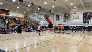 Set 1 Westminster High School vs Cerritos JV Volleyball 2324 [upl. by Nawrocki]