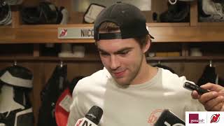 Nico Hischier Exit Interview  NEW JERSEY DEVILS [upl. by Enilekaj]