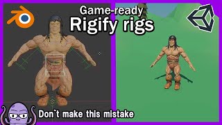 How to PROPERLY use rigify for games [upl. by Eitten]