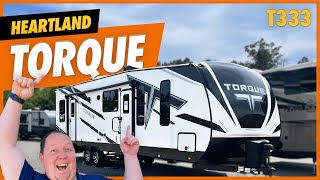 The CRAZIEST Toy Hauler Travel Trailer EVER Its HUGE [upl. by Ynna]