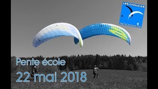 Séance pente école parapente du 22 mai 2018 [upl. by Winne621]