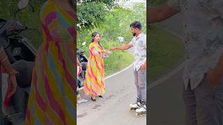 skating girl reaction shortvideo youtubeshorts shorts skatingboytana india [upl. by Berkman]