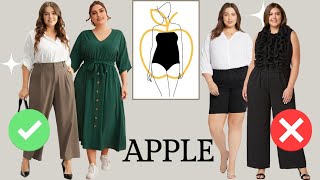 How to style apple shaped body type  Apple shaped body styling guide bodyshapes fashion styling [upl. by Gypsie]