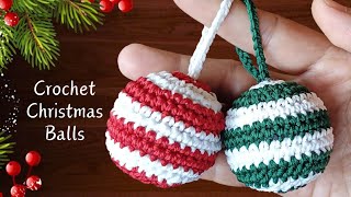 💯 Crochet Christmas🎄Crochet Christmas Balls for Beginners‼️Crochet Christmas Ornaments 🎄 [upl. by Sakhuja]