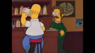 Homer Gets Mad At Ned Flanders  The Simpsons [upl. by Salema]