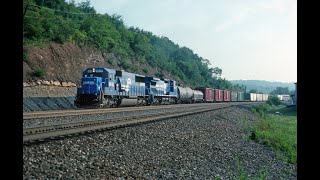 CONRAIL TRAINS ALTOONA PA BRICKYARD JULY 6 1991 [upl. by Bellda223]