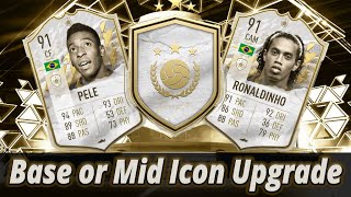 BASE OR MID ICON UPGRADE SBC FIFA 22  CHEAPEST SOLUTION  NO LOYALTY [upl. by Jarid781]