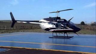 Decolagem Bell 206 Jet Ranger em Amarais [upl. by Hennessy]