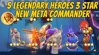 5 LEGENDARY HEROES 3 STAR NEW META COMMANDER  EGGIE SKILL 1  MLBB MAGIC CHESS [upl. by Walcoff]