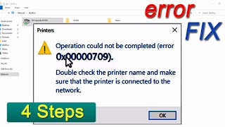 Share Printer Problem  Operation could not be completed error 0x00000709 [upl. by Odlabu122]