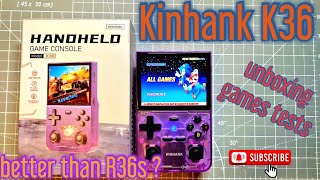 Kinhank K36 console better than R36s  New retro budget handheld [upl. by Yelserp]