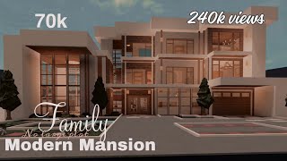 70k Modern Family MansionBloxburg Build SpeedbuildHouse BuildNo large plot70k Roblox [upl. by Xenia]