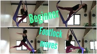 9 Beginner Footlock Moves on the Aerial Silks  UNIQUE AERIALISTS [upl. by Ali264]