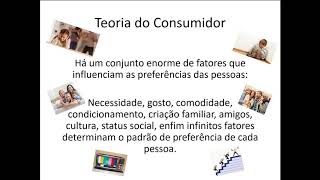 Microeconomia 009 Teoria do Consumidor Preferência [upl. by Puritan]