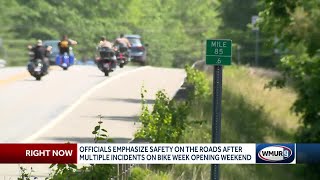 Officials emphasize safety on roads after multiple incidents on Laconia Motorcycle Week opening w [upl. by Bj]