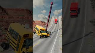 Cars amp School Buses vs Giant Hammer  BeamNGDrive [upl. by Uis]