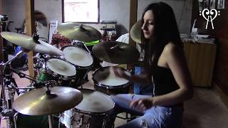 IRON MAIDEN  HALLOWED BE THY NAME  DRUM COVER by CHIARA COTUGNO [upl. by Oibirot]