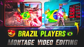 Free Fire Montage Video Editing tutorial Like Brazil Players 🇧🇷🤩 ff montage video Editing tutorial🔥 [upl. by Eiramik]