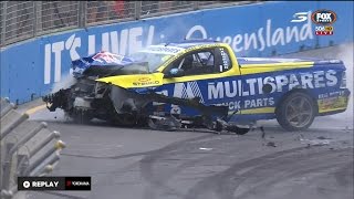 V8 UTES CRASH  CRAIG DONTAS AND RYAN HANSFORD [upl. by Esbenshade]