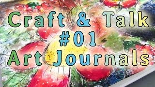 Craft amp Talk 01  Blumige Mixed Media Seite amp VLOG über Art Journals [upl. by Crawford]