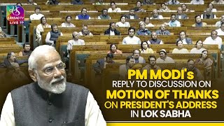 PM Modi in Lok Sabha LIVE  Motion of Thanks on Presidents address  Budget Session 2024 [upl. by Tarrel]