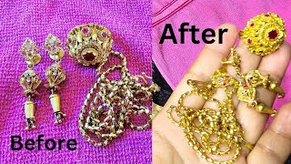 How to Cleanpolish Gold Jewelry At HomeShiny Gold  Sna Sabgi Secret Magic Manipurihomemaker [upl. by Avelin249]