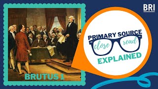 Brutus 1 Explained  What Elements of the Constitution Concerned the AntiFederalists [upl. by Ligriv898]