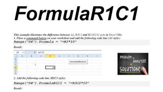 This Excel tutorial showcases how to FormulaR1C1 [upl. by Tarr]