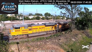 Wash Station Railcam REPLAY  Wauwatosa Butler WI [upl. by Marty]