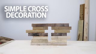 SIMPLE DIY CROSS WALL DECORATION  Ales Everyday [upl. by Ellasal]