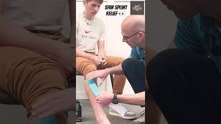 Try this Kinesiology Taping technique for shin splints 🔥🔥pain runner trackandfield [upl. by Elehcir]