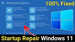 Startup Repair Windows 11  Boot Repair Windows 11  Startup Repair Windows 11 Not Working [upl. by Dibbell]