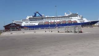 The quotCelestyal Journeyquot cruise ship moored at the quotAlexander the Greatquot terminal in Thessaloniki [upl. by Leifer]