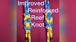 Improved Reinforced Reef Knot knot rope loop bend cord line tourism tie camping hitch [upl. by Aital]