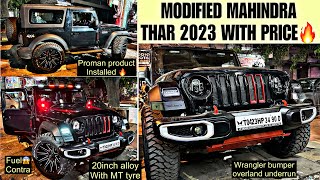 Highly Modified Thar 2023  Thar 2023 modification 🤩 Thar modification with Price 😱 [upl. by Emilie]