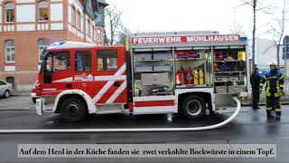 Bockwürste lösen Feuerwehreinsatz in Mühlhausen aus [upl. by Anomor728]