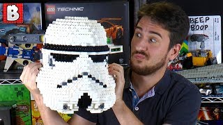 Life Size LEGO Stormtrooper Helmet Star Wars MOC Review [upl. by Judas]