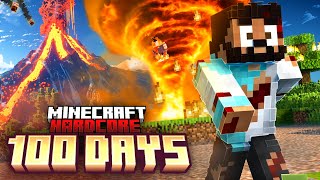 100 Days in a NATURAL DISASTERS world in Hardcore Minecraft [upl. by Dielle]